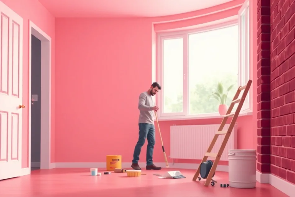 Intérieur rénové après travaux de peinture à Éragny-sur-Oise